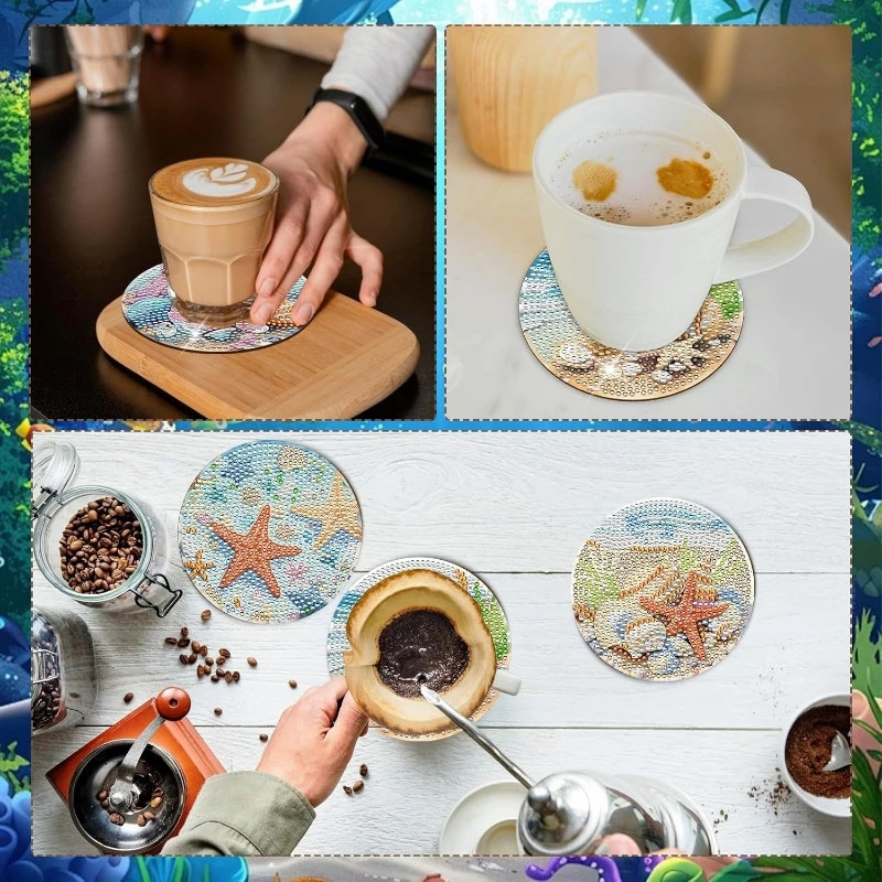 แผ่นรองแก้วลายเพชร 8 ชิ้น พร้อ - Resin Art For Beginner บทวิจารณ์และราคา