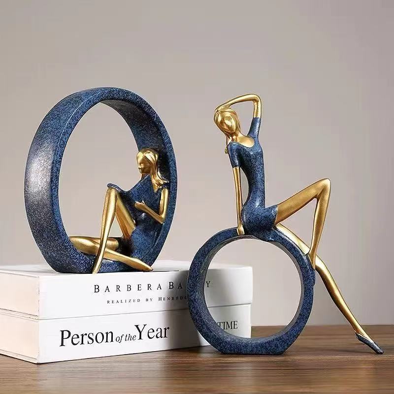 2 ชิ้น รูปปั้นเด็กผู้หญิงอ่านห - Resin Art India บทวิจารณ์และราคา